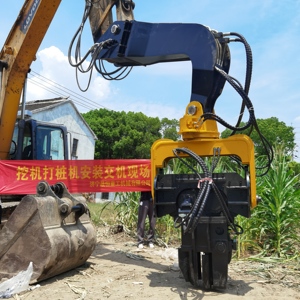 เครื่องตอกเสาเข็มไฮดรอลิกคุณภาพสูง bibo สำหรับเสาซีเมนต์ เครื่องตอกแผ่นเหล็ก เครื่องตอกแผ่นเหล็กแบบสั่นสะเทือนความถี่สูง - Product Image 4