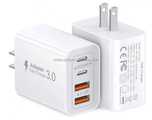 40W <b>Power</b> Adapter with 2USB C and 2USB 4-port Travel Fast Charging Head Mobile Phone Portable Wall Charger - Product Image 1