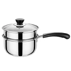 Hot selling 18cm stainless steel mini steamer pot kitchenware casserole pot kitchenware with food steamers