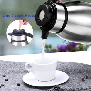 silverjet Stainless Steel Vacuum <b>Flask</b> 1L 1.5L 2L Insulated <b>Coffee</b> Tea Jug For Home Office Car Gift - Product Image 4