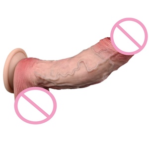 New Style Double Layer Sex Toy Giant Penis Huge <b>Dildo</b> Masturbators Liquid Silicone <b>Dildo</b> Big Realistic <b>Dildos</b> for Women - Product Image 1