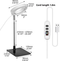 LED Pflanzenwachstumslampe Teleskopischer Engelsring Sukkulenten Rot-Blaues Licht Vollspektrum Grüne Blumen-Ergänzungsbeleuchtung