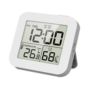 Hygrometer Clock <b>Timer</b> 12 24 Hour Switch Dual Alarm Temperature Humidity Display Desk Clock - Product Image 3
