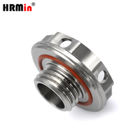 HRMin - Tapón de Rosca para Tanque de Aceite de Motor de Automóvil y Motocicleta, Color Plateado, Alto Rendimiento