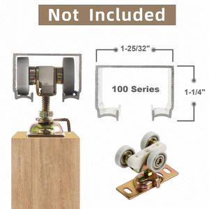 Système de quincaillerie dissimulée WEKIS en acier de haute qualité pour porte coulissante à fermeture amortie, ensembles de roulettes cachées modernes pour chambre et cuisine - Product Image 3