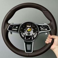 Volant en cuir marron en gros pour Porsche Panamera Cayenne Macan 718 Boxster Cayman 996 911 981 958 991