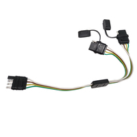 4 vías Y-Splitter Plug Universal Plug & Play de extensión del adaptador arnés para tira LED de señal de vuelta de portón trasero barra de luz remolque