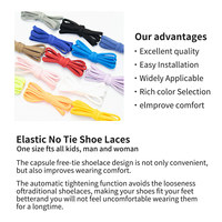 Lacets élastiques sans nœuds YNBG XD299 avec boucle métallique assortie, lacets paresseux extensibles de 0,5 cm de large pour enfants et adultes, en toile