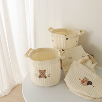 Panier de rangement en tissu pour couches de bébé, vêtements et jouets, organisateur de literie, sac de rangement multifonctionnel moderne et minimaliste