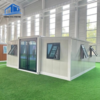 Maison-capsule modulaire extensible de luxe sur roues, type bunker souterrain