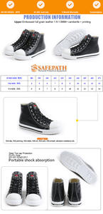 सुरक्षित कस्टम पुरुषों के उच्च शीर्ष स्नीकर्स फ्लैट 6 सेमी की ऊंचाई वाले फ्लैट इनसोल के साथ आकस्मिक सांस लेने योग्य - Product Image 6