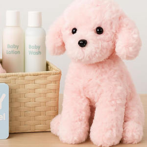 Peluche B977 a Forma di Cane <span class=keywords><strong>Barboncino</strong></span> Rosa, Giocattoli Morbidi per Bambine, Neonati, Compleanno, Pasqua, Natale, Finto Pelo Sintetico - Product Image 4