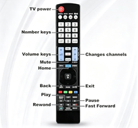Télécommande universelle de remplacement AKB73615309 compatible avec les modèles de téléviseurs LG 32LD550 42LM7600 52LD550 55LD650 55LM6200 55LM8600