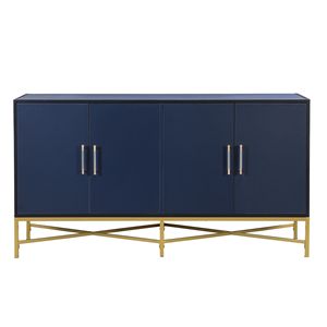 DB U_STYLE Four-Door <b>Sideboard</b> for Living Rooms and Entrances Distinctive <b>Metal</b> and Cross-Leg Design - Product Image 3