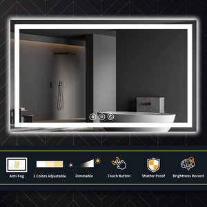 Đầy đủ chiều dài phòng tắm trang điểm gương với LED chiếu sáng Vanity gương với đèn cho khách sạn phòng tắm gương với LED ánh sáng - Product Image 2