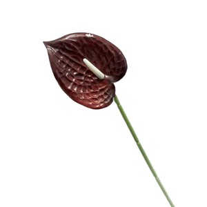 Flor Artificial de Anturio Rojo de Tallo Único Secret Garden para Decoración de Bodas, Hoteles y Hogares - Product Image 1