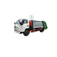 Camion poubelle compacteur arrière léger à moteur diesel automatique, structure scellée, conception anti-pollution pour la collectivité