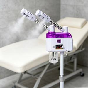 Vaporizador de Pedicura Profesional para Salón, Doble Cabezal, Vapor Frío y Caliente, Dorado, con Ruedas - Product Image 2