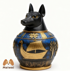 Meiweipet Urn Pet antik mısır reçine heykel Pet hatıra Urn Anubis güneş aşınma hatıra konserve köpek tabut - Product Image 1