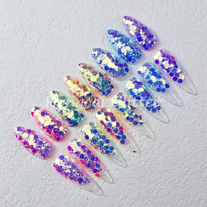 1kg a granel Poly Flake Glitter Fairy Dust Fluorescencia Resistente a los solventes Chunky Mixed Christmas Decorations Factory Cosmetic Bulk - Product Image 5