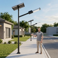 Caméra CCTV WIFI LED solaire de rue de type split 100 Watts, panneau solaire monocristallin, batterie LiFePO4, garantie 3 ans, MPPT