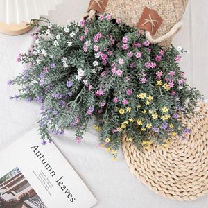 CallaFloral Fleurs artificielles Gypsophile, branche unique, blanc et violet, en plastique, pour décorations de mariage et bouquets à main - Product Image 1