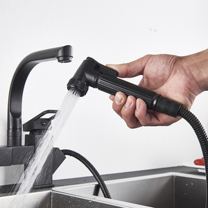 <span class=keywords><strong>Robinet</strong></span> de cuisine extractible en acier inoxydable 304 de haute qualité, monotrou, à poser sur comptoir, mitigeur chaud/froid, fabricant OEM - Product Image 2