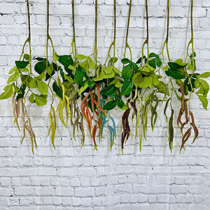Queyiyi Fleurs Artificielles Branches de Peuplier en Plumes 12 Pièces Blanc Rose Rouge Jaune Orange Marron Bleu Vert Violet Décoration Maison - Product Image 2
