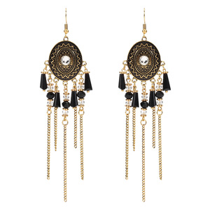 ต่างหูห้อยสไตล์โบฮีเมียนสำหรับผู้หญิงดีไซน์ขนนกชุบทองเครื่องประดับสำหรับงานเลี้ยงต่างหูแฟชั่นแบบห้อย - Product Image 5