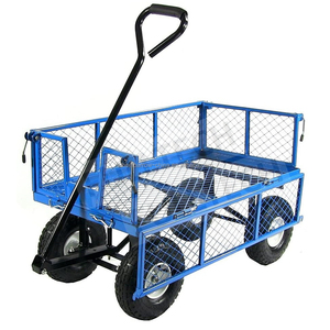 Chariot de jardin Yardworks en acier à <span class=keywords><strong>4</strong></span> <span class=keywords><strong>roues</strong></span> avec côtés amovibles en maille, capacité de 600 lb, chariot de travail de jardin, <span class=keywords><strong>remorque</strong></span> - Product Image 2