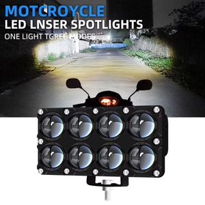 Phare auxiliaire de moto à 8 lentilles, projecteur antibrouillard, lampe de conduite 12 V à rétrofit - Product Image 4