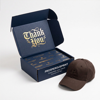 Boîte d'emballage en papier pour casquette de baseball à impression numérique pliable, prix d'usine, boîte cadeau surprise pour les fêtes avec logo personnalisé