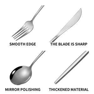 24PCS Ensemble de couverts en acier inoxydable pour restaurant occidental portable de voyage à domicile Portuga vente en gros - Product Image 3