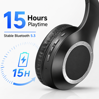Headphone Nirkabel Lipat Premium Deep Bass Over-Ear 5.3 Stereo dengan Bantalan Telinga Nyaman untuk Musik, Olahraga, dan Game PC
