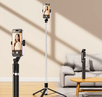 Trépied portable professionnel en alliage extensible tout-en-un pour téléphone portable, prise de vue, selfies de voyage, anti-vibration, mini
