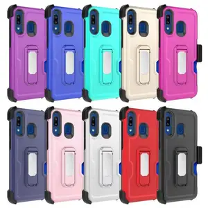 Hybrid Cell Back Cover With Stand Kickstand Heavy Duty Phone Case For samsung a20 a30 a50