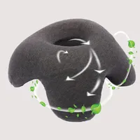 Oreiller multifonctionnel confortable pour la sieste au bureau, oreiller en U pour le cou, coussin de dossier et repose-tête et bras