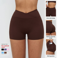 XW-TZ4518-3 Débardeur personnalisé avec poches croisées à la taille, respirant, rembourrage de poitrine pour le fitness, vêtements de sport pour femmes, ensemble de yoga 2 pièces