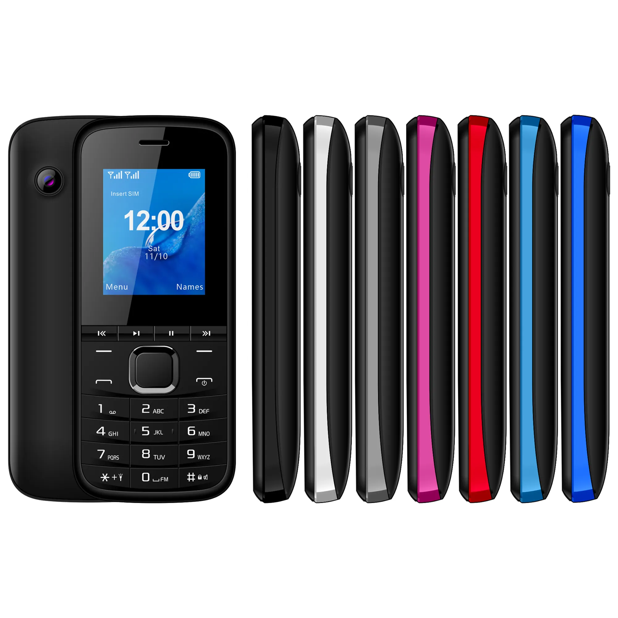 2024 Fabrik niedriger Preis günstiges Basic-Telefon 1,77 Zoll Dual-SIM-Streifen Mobiltelefone 2G GSM Unterstützung MP3/MP4 FM Kamera