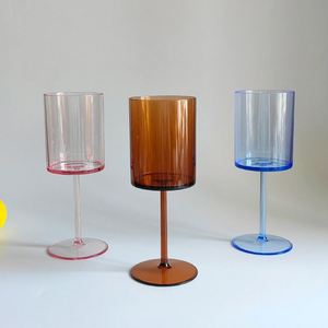 Clear Elegant Transparent PS Plastic 201ml 300ml Multi Color Disposable Party Home Hotel Event Tall Stem Champagne Cup - Product Image 2