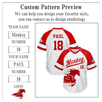 Maillots de baseball à broderie complète, maillots de baseball à broderie personnalisés, 100% maillots de baseball de bonne qualité