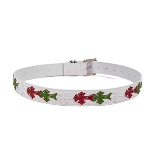 Cinturón de Cuero Y2K Personalizado al por Mayor para Hombre y Mujer, Retro, Multicolor, con Cruz, Clásico Blanco y Negro con Hebilla de Pasador de Rodillo de Aleación - Product Image 5