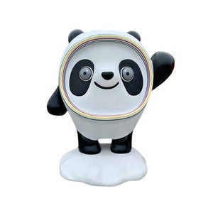 Escultura de Fibra de Vidrio de Gran Tamaño, Personaje de Dibujos Animados Personalizado, Panda Famoso en Internet, Figura Comercial para Exteriores - Product Image 1