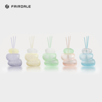 Bouteille en verre vide pour diffuseur, design triple pierre irrégulière, 30ml 50ml 100ml, vente en gros