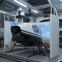 Simulateur de vol d'hélicoptère professionnel Robinson R22 R44