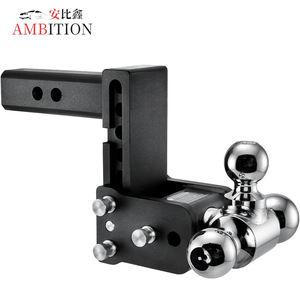 AMBITION Anhängerkupplungen Abschlepp- und Aufbewahrungssystem Verstellbare Anhängerkupplungskugelhalterung (1-7/8 X 2X 2-5/16) Zoll Dreikugel-Absetzkupplung Verstellbar - Product Image 1