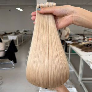 Extensions de cheveux russes Remy double drawn 100g, extensions de cheveux invisibles à bandes injectées européennes - Product Image 1