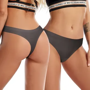 Chinese Women G string Mini Microfiber Adhesive Sexy Girls In Tight Micro Tt V Seamless Thongs Panties For Teenage Girls