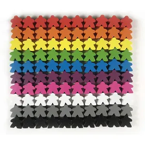 Family Games Accessories MultiColor Board Game Tokens Ideal Wooden Meeples For Sorting Counting Classrooms Replacement Pieces