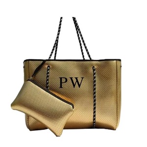 Tas Tangan Wanita Emas Serbaguna, Tas Tangan Wanita, Tas Pantai, Tas Tote, Tas Perjalanan Neoprene untuk Pantai Musim Panas - Product Image 1